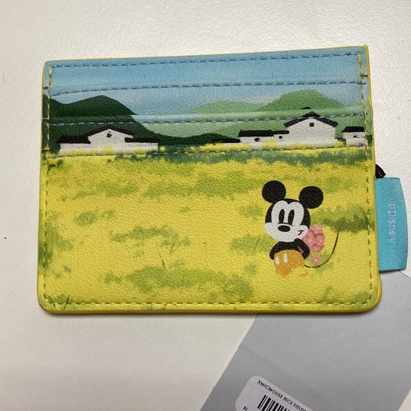 NWT Loungefly Disney Mickey Minnie Rice Fields Cardholder Wallet - Picture 3 of 3